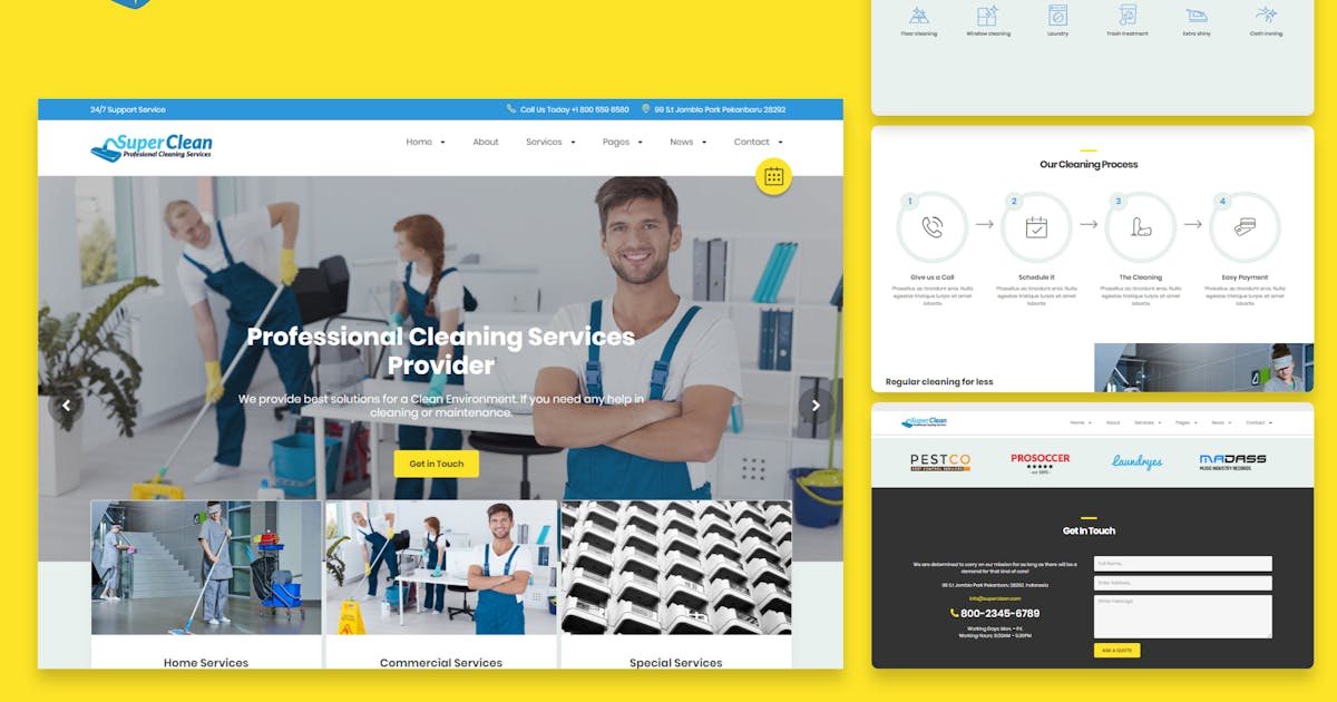Super Clean - Cleaning Services HTML Template