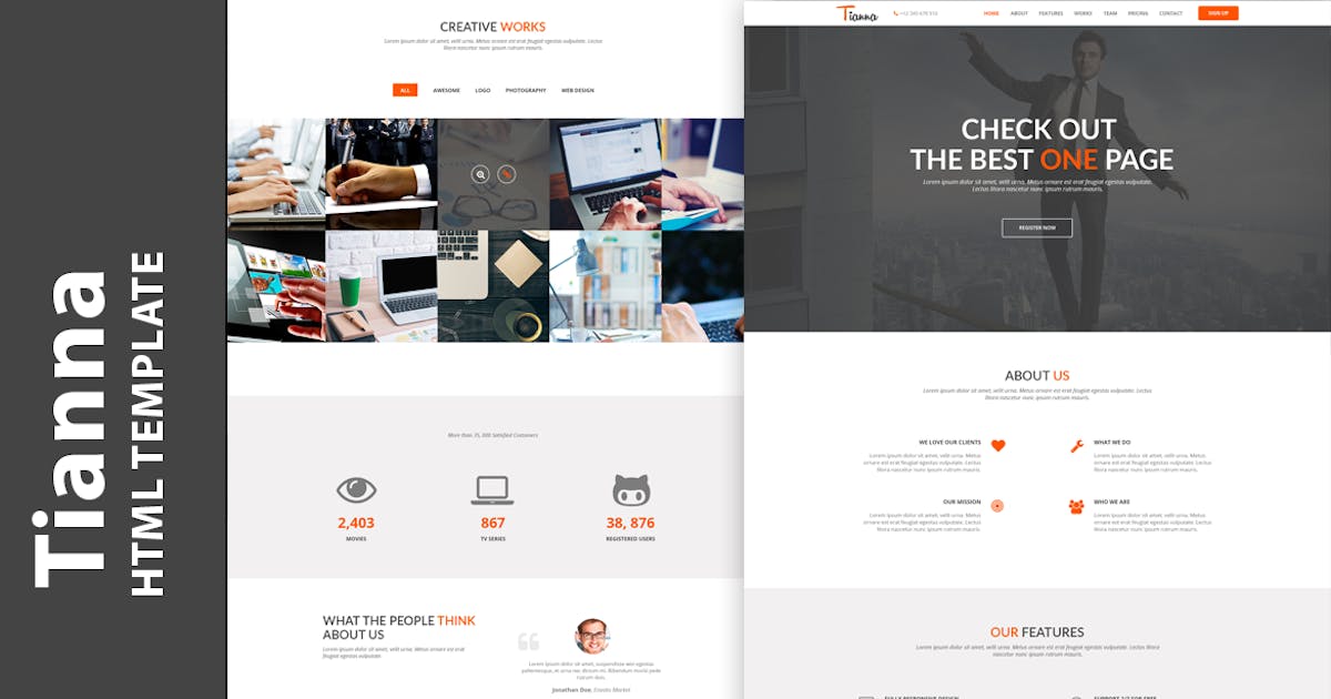 Tianna - One Page HTML5 Template icon