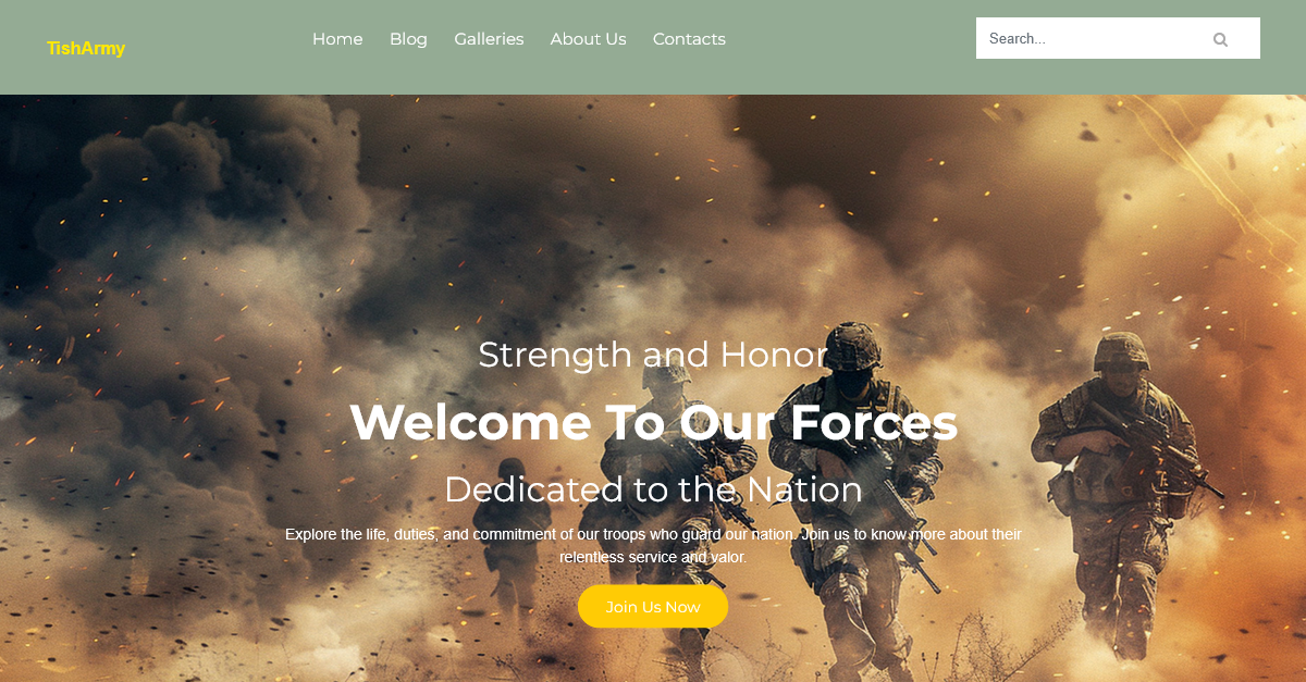 TishArmy - Army WordPress Theme