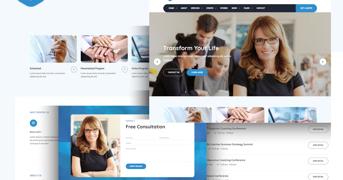 Trainer - Mentor and Coach HTML Template