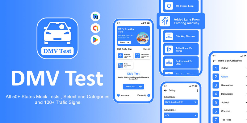 USA DMV Driving Test - Android by CodeMaxInfotech icon