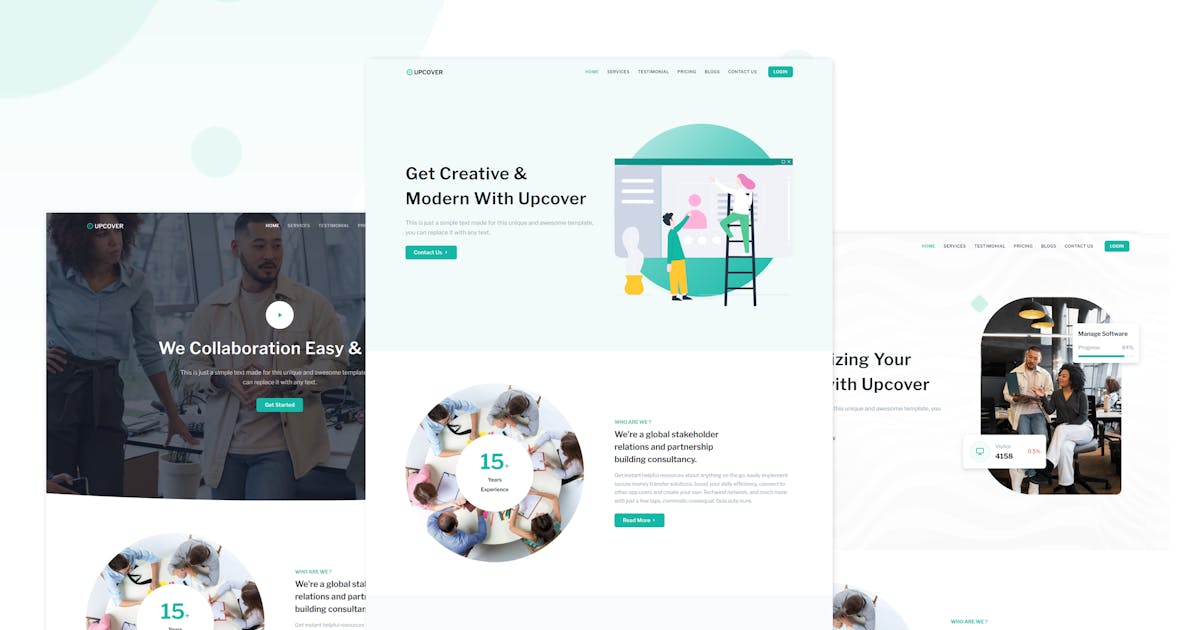 Upcover - React Next.js Business Landing Template