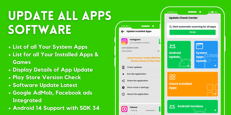 Update All Apps Software with AdMob Ads Android by MJAppsStudio icon