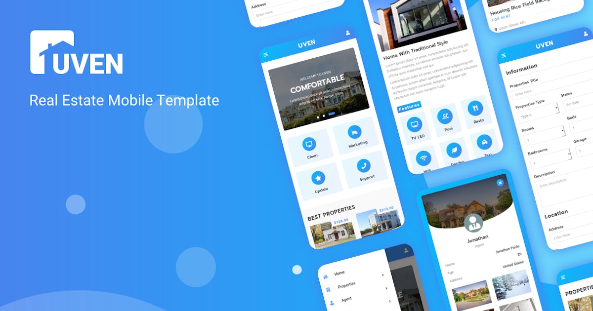 Uven - Real Estate Mobile Template icon