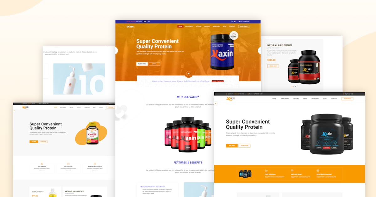 VAXIN - Health Supplement Medicine HTML Template