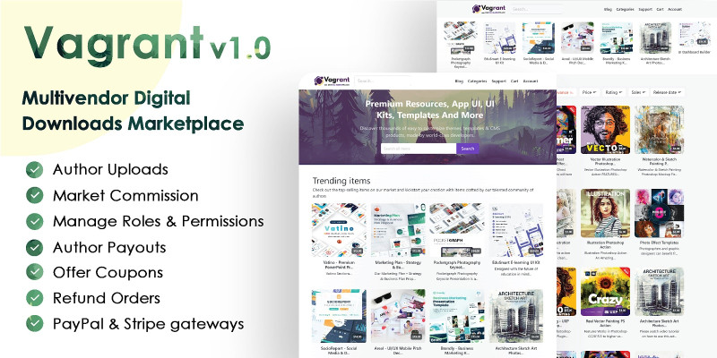 Vagrant - Multivendor Digital Marketplace by Codiuz