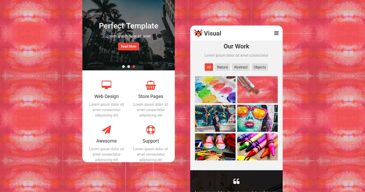 Visual - Multipurpose Mobile Template