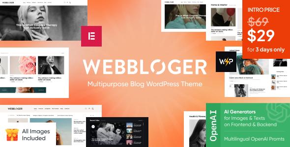 Webbloger - Multipurpose Blog WordPress Theme icon