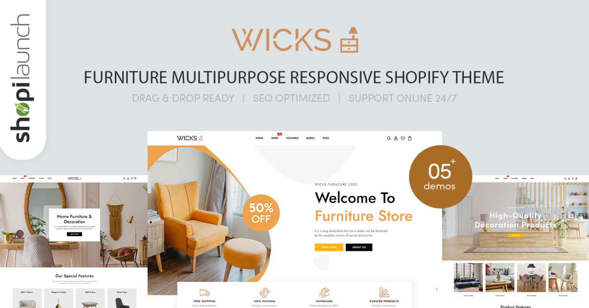 Wicks - Furniture Multipurpose Responsive Shopify Theme