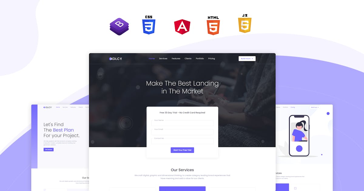 Xolcy Angular - Angular Js Landing Page Template