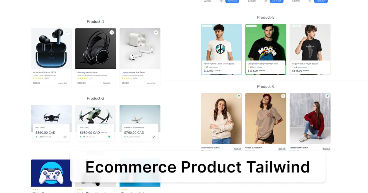 eCard - Tailwind E-commerce Product HTML Template icon
