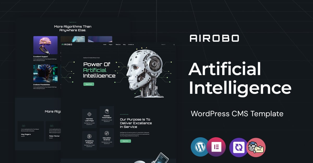 Airobo -Artificial Intelligence And Technology WordPress Elementor Theme