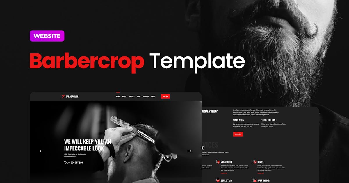 Barbershop Website Template icon