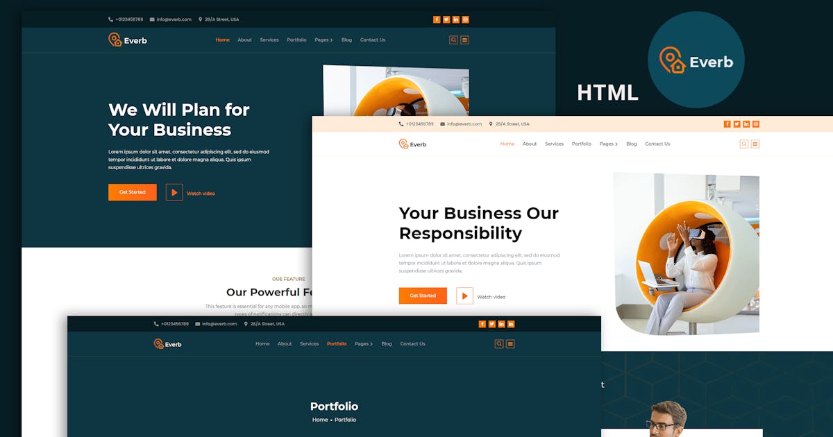 Everb - Business & Financial Consulting Template