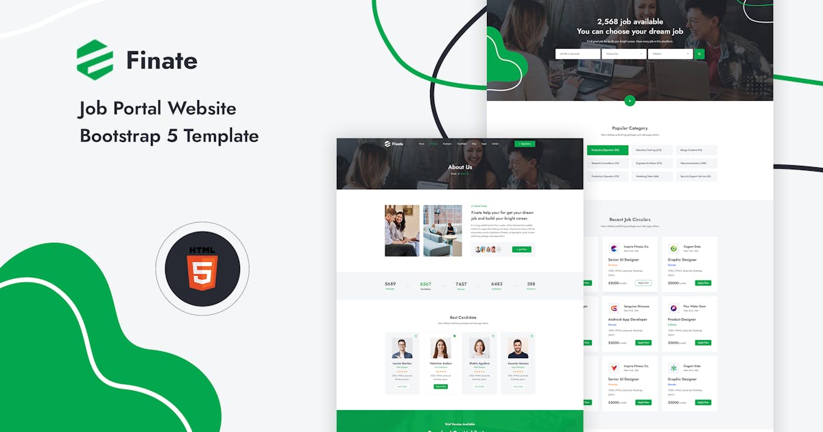 Finate - Job Portal Website Template