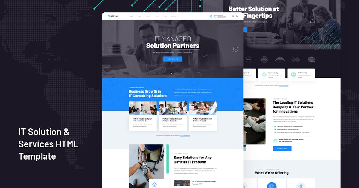 Izeetak - IT Solutions & Services HTML Template