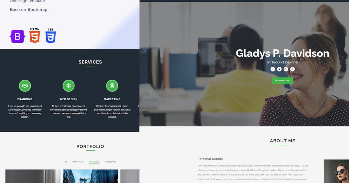 Mannat - Responsive One Page Personal Templat