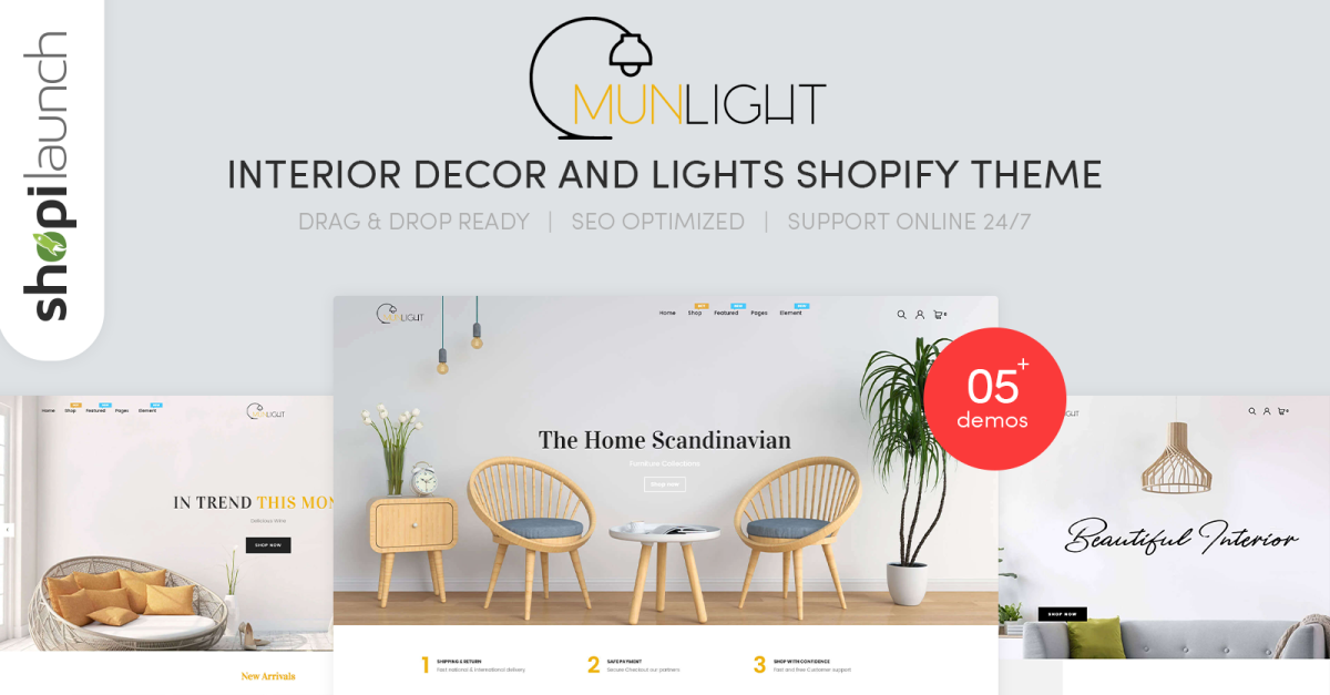Munlight - Interior Decor and Lights Shopify Theme