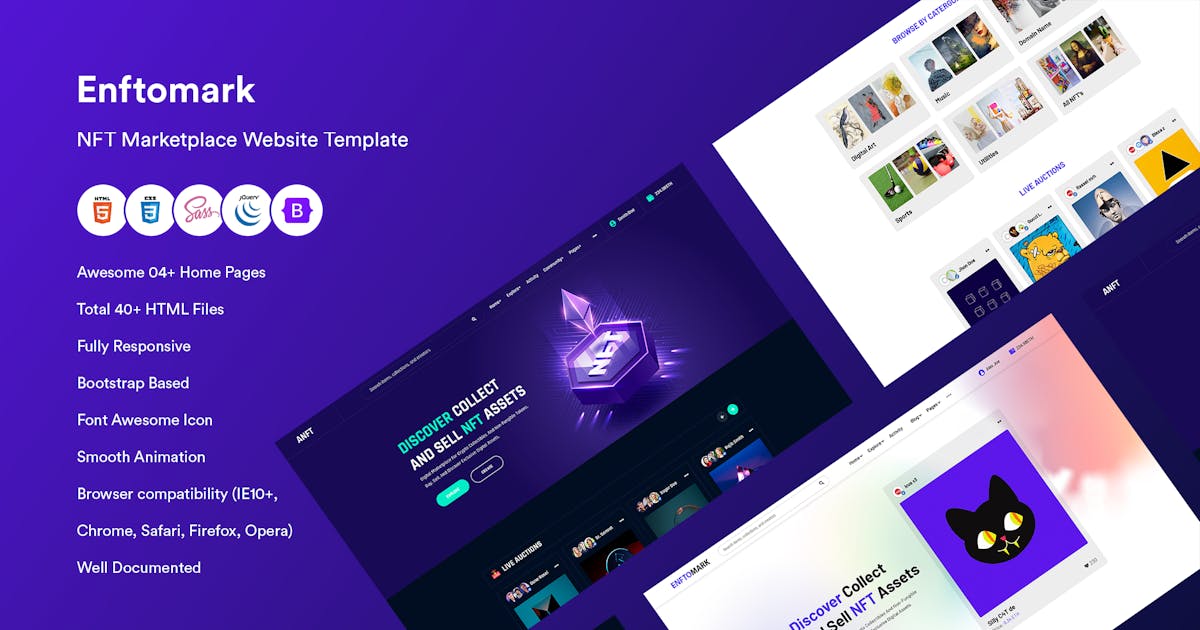 NFT Marketplace Website template