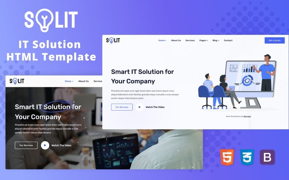 Solit - IT Solution HTML Template #423920 - TemplateMonster