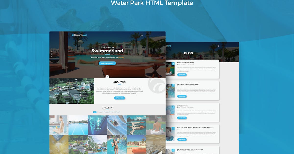 Swimmerland - Water Park HTML Template icon