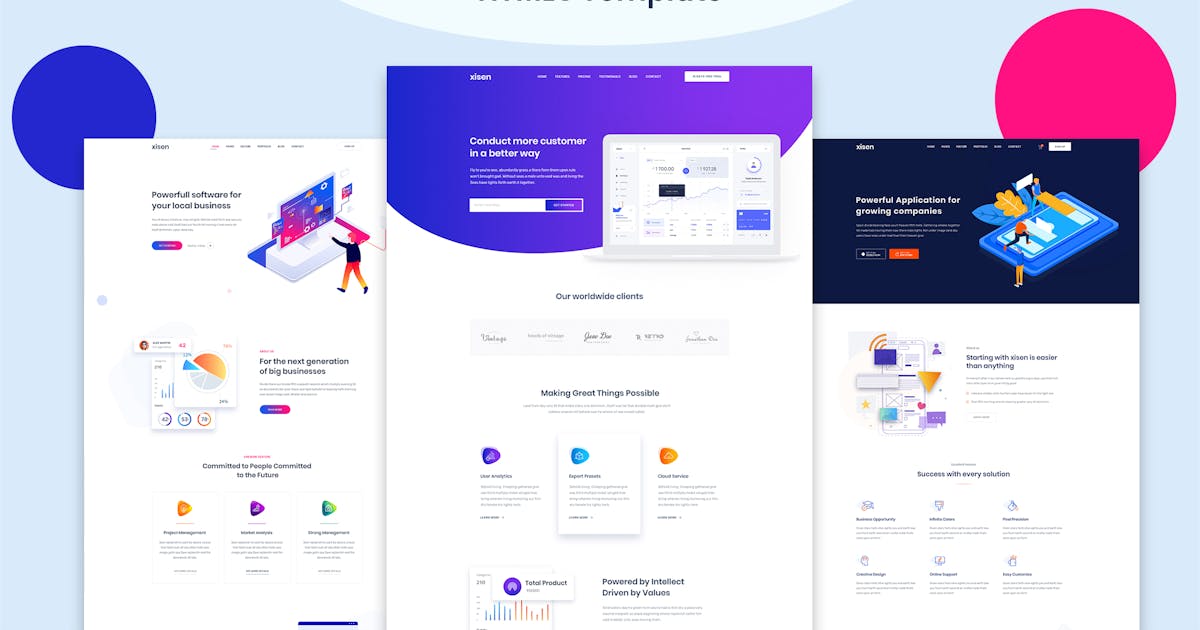 Xisen - Creative HTML5 Template for Saas, Startup
