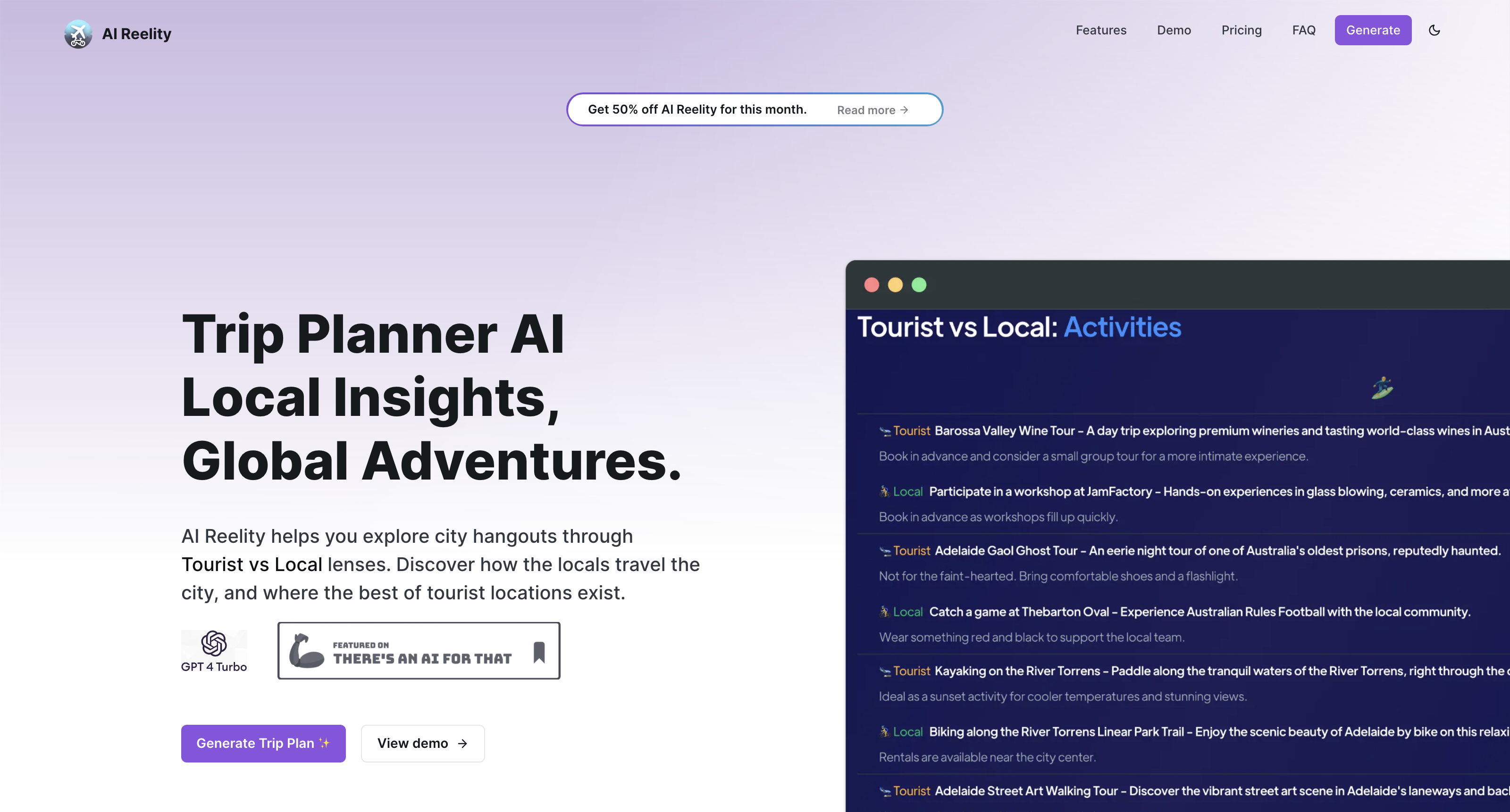 AI Reelity Trip Planner