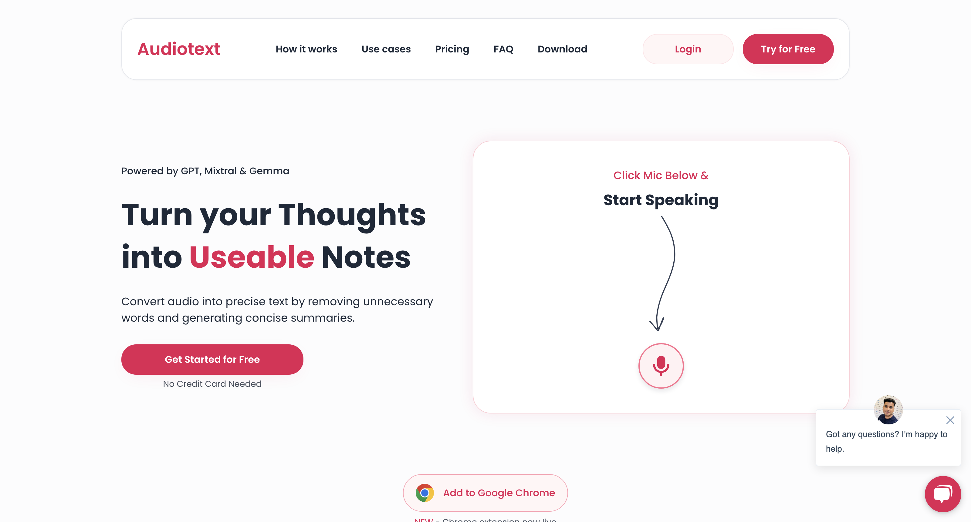 Audiotext - Turn your Thoughts into Useable Notes icon