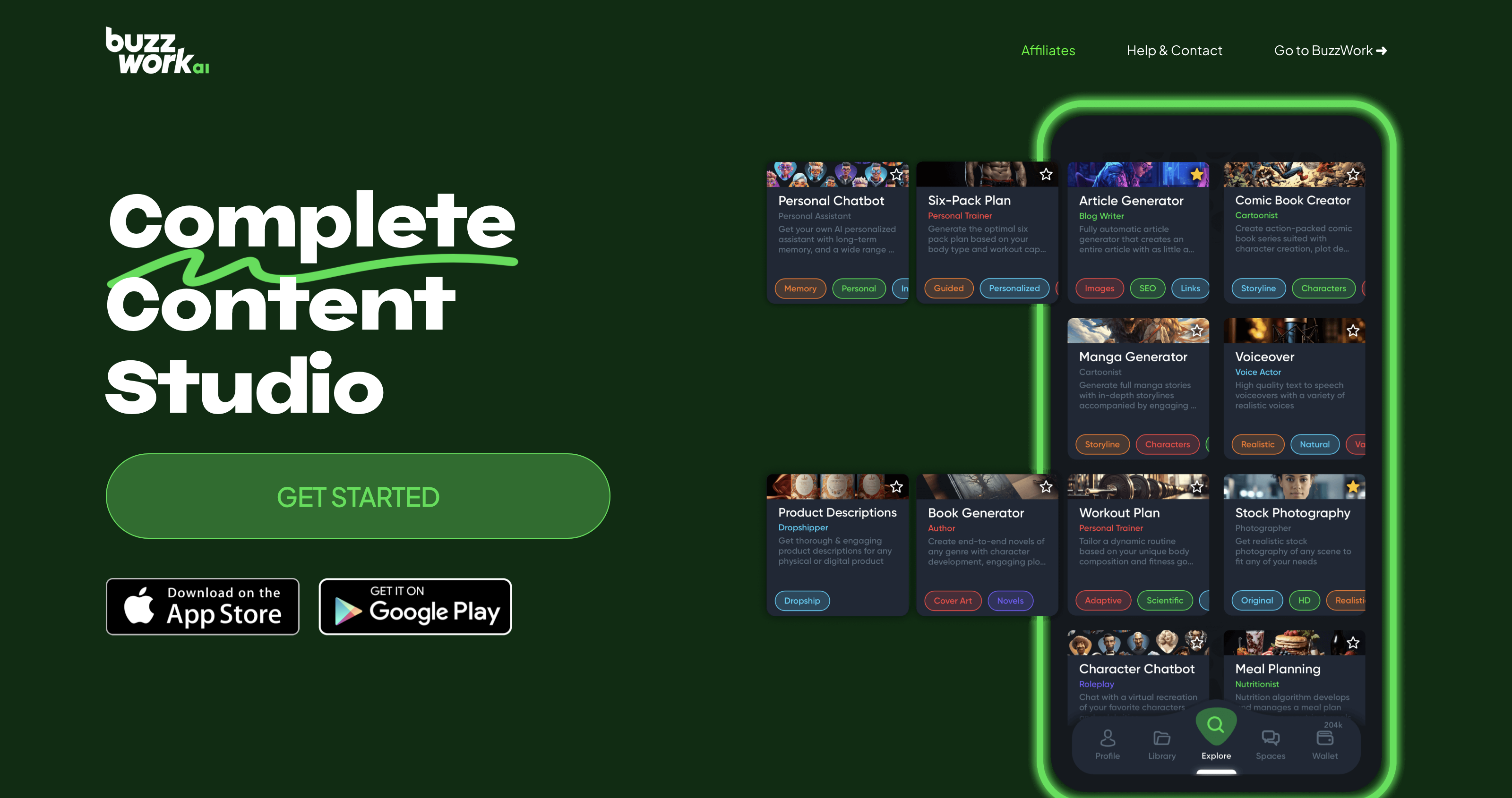 BuzzWork.ai – AI Content Suite icon