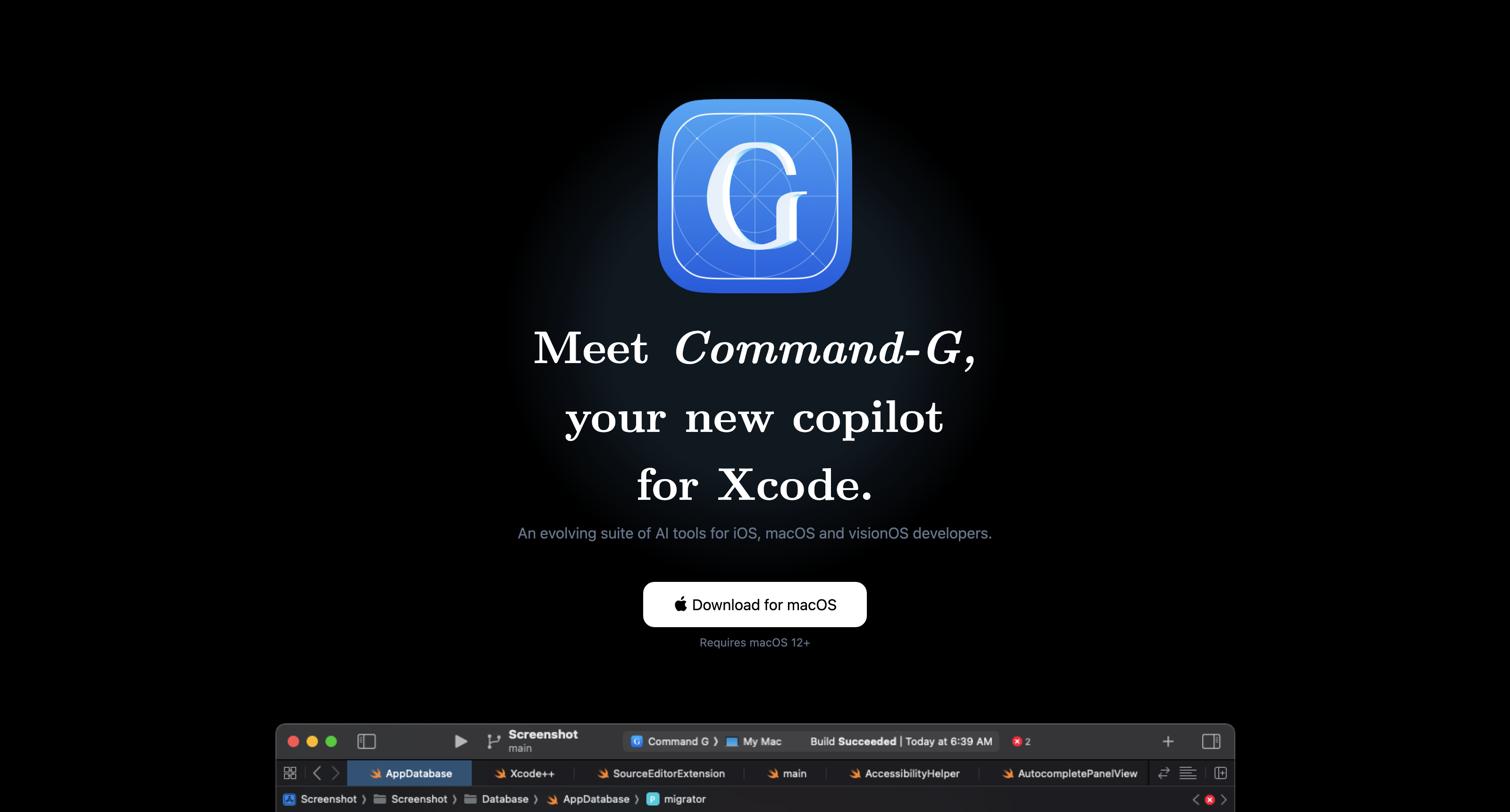 Command-G: Your new Xcode copilot icon