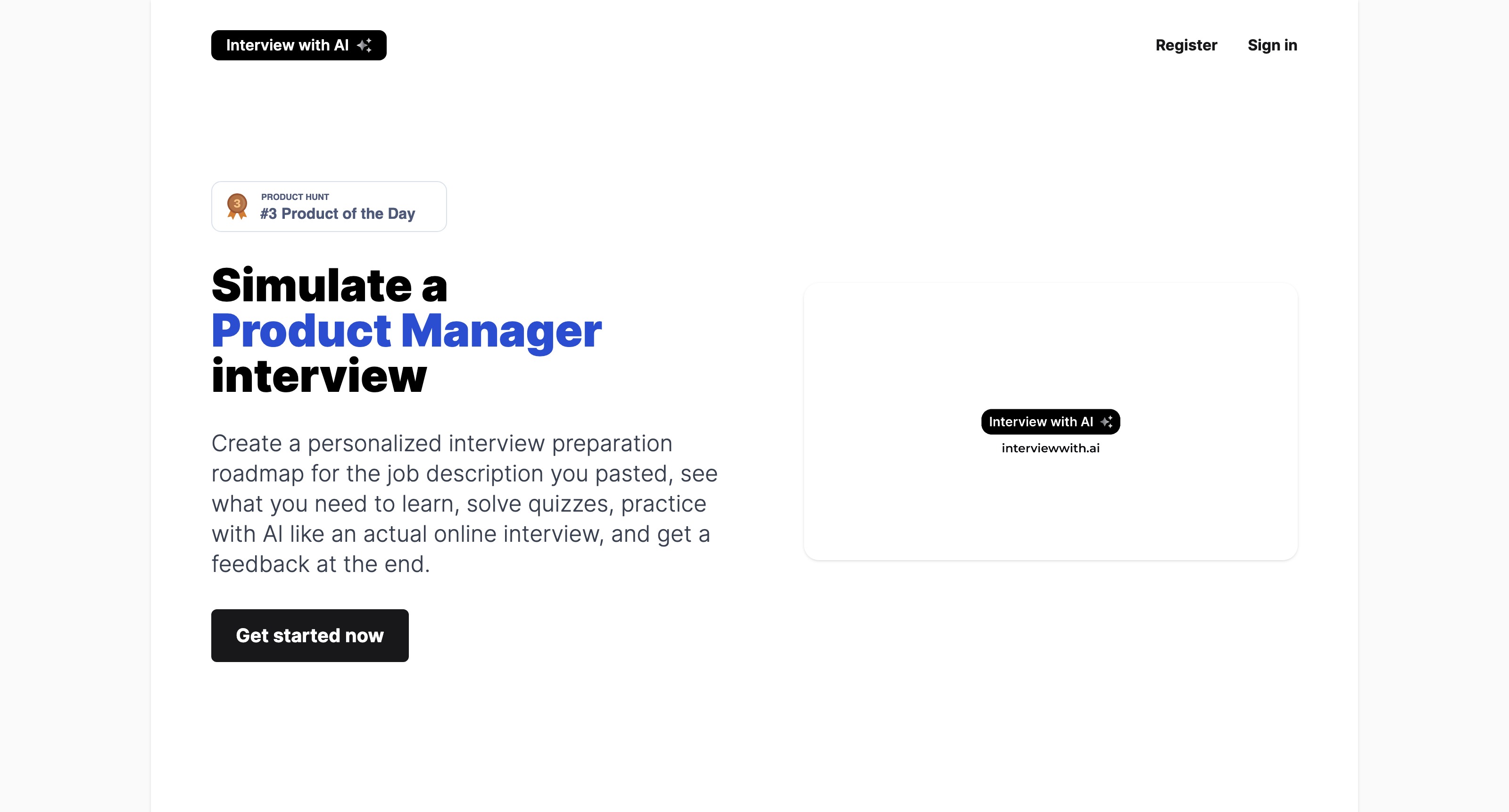 Interview with AI - Use AI to get your dream job icon
