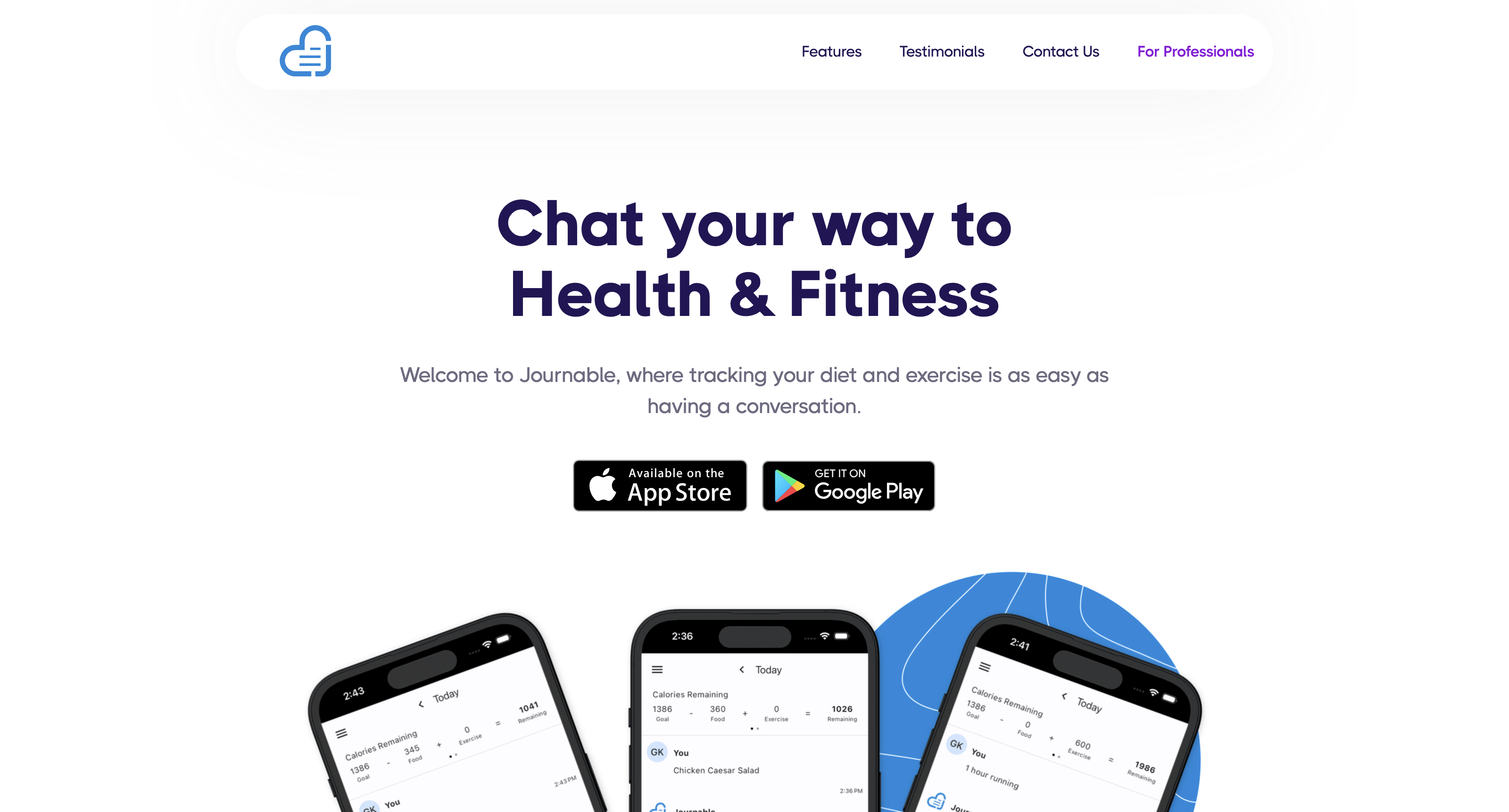Journable - Food and Fitness Journal icon