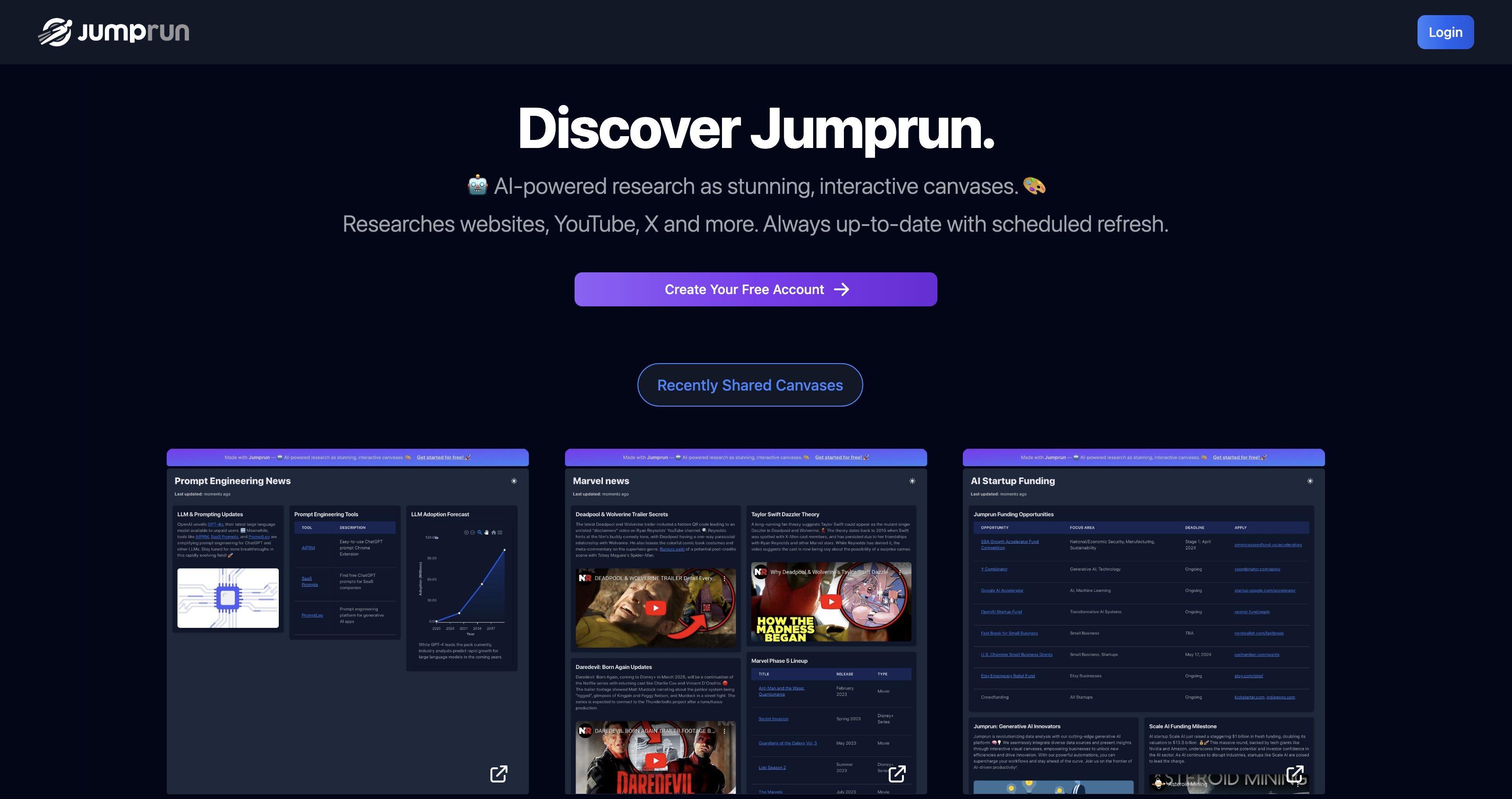 Jumprun — Your AI-Powered Research Canvas. icon