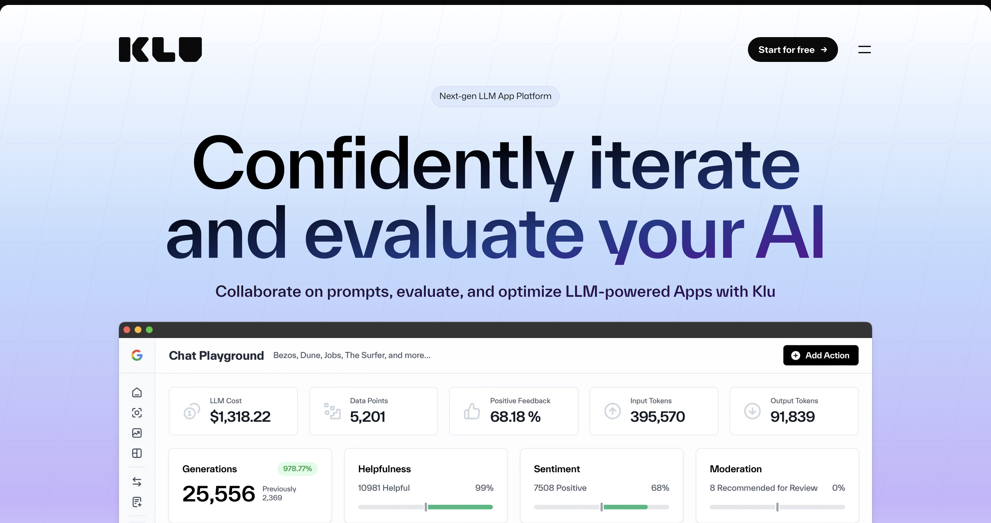 Design, Deploy, and Optimize LLM Apps with Klu — Klu.ai icon