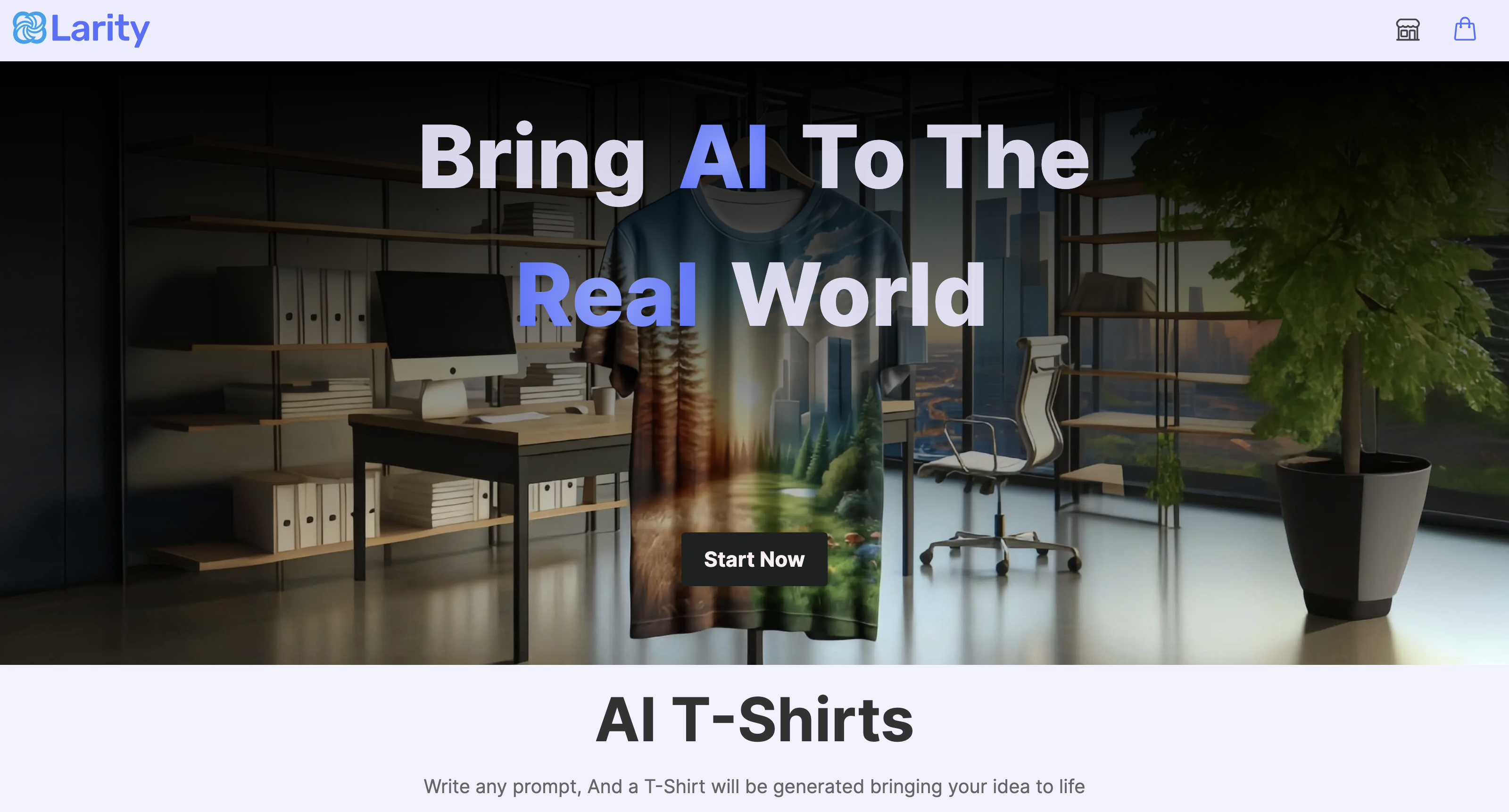 Larity AI shop: Generate AI Fashion icon
