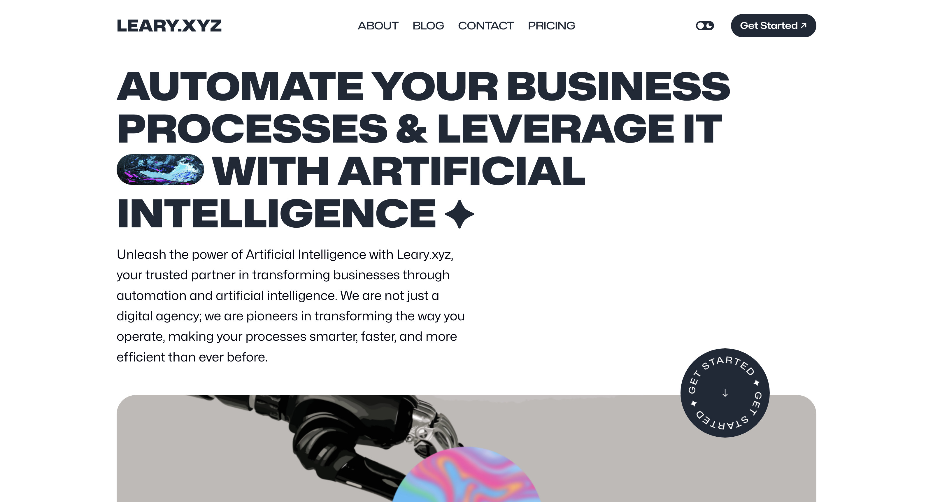 Leary.Xyz - Tether Your Business With an AI Engine! icon