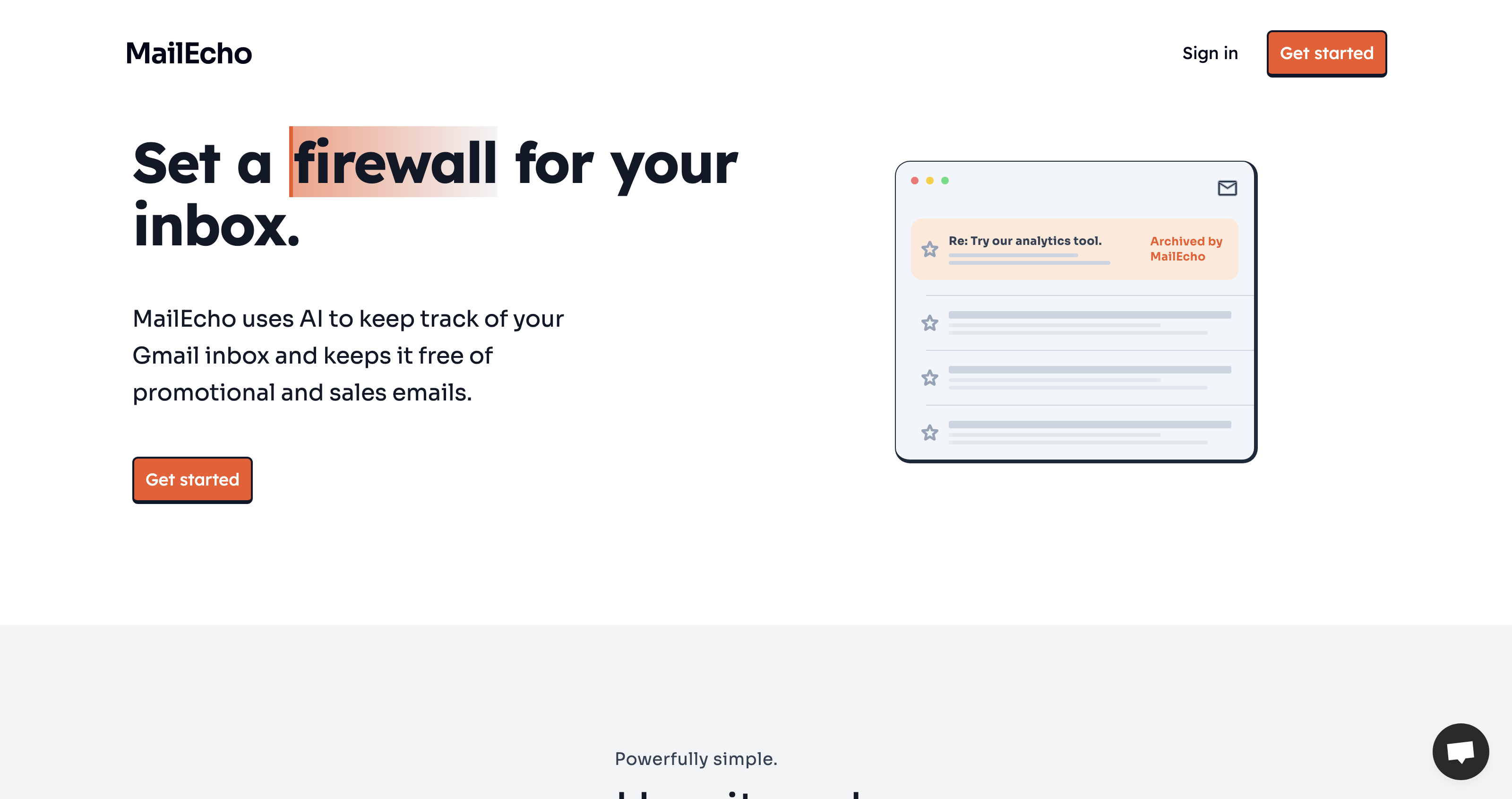 MailEcho - AI powered email inbox filtering and cleaning