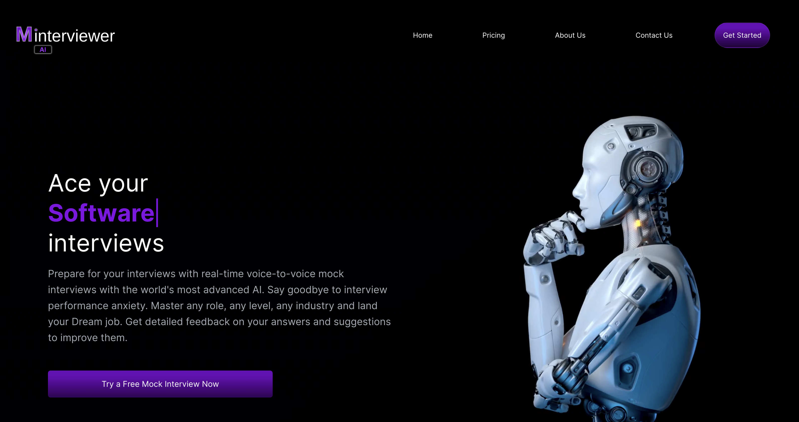 Mock Interviewer AI - Practice Real-time Voice Interviews with AI icon