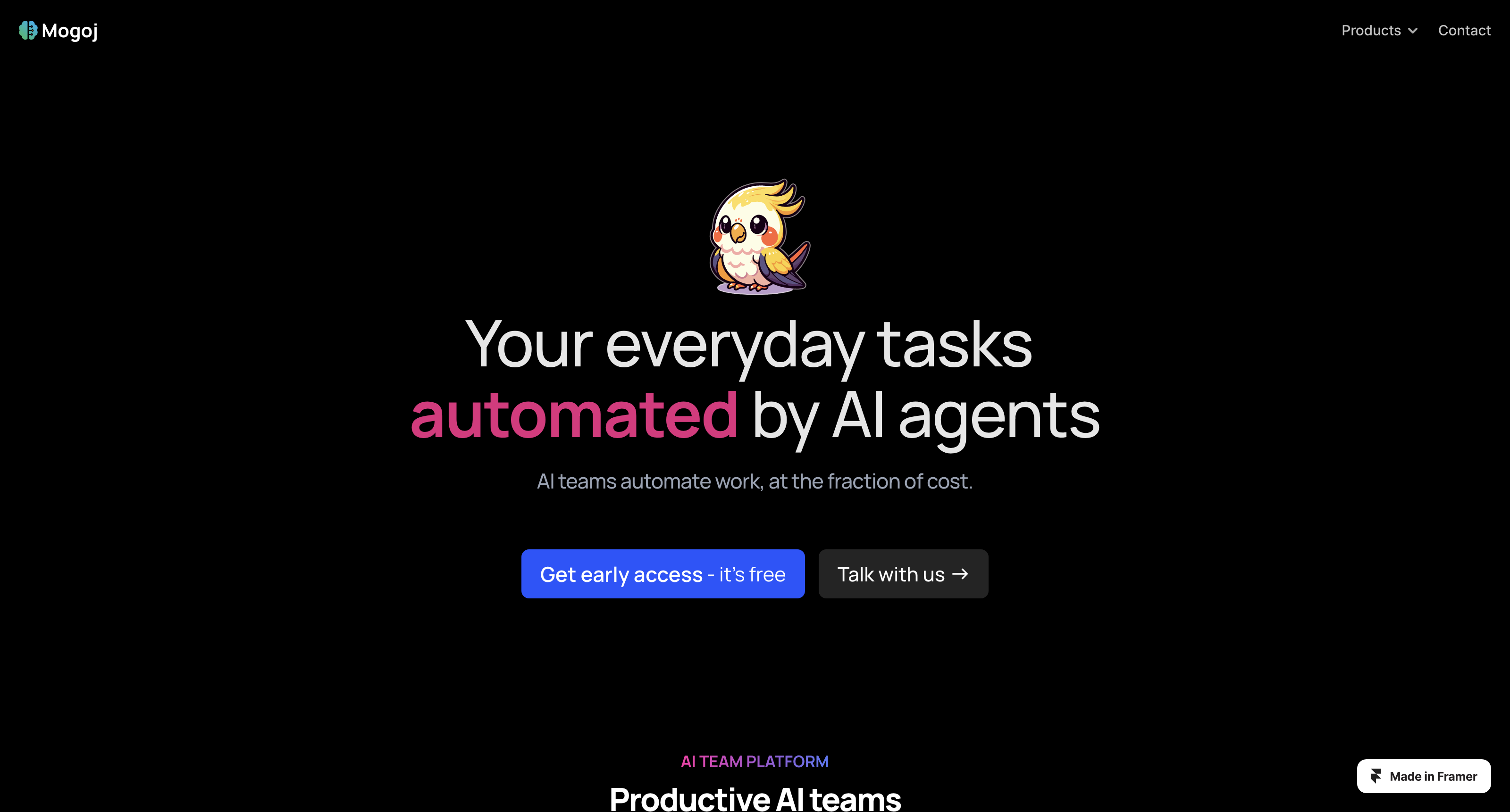 The platform for teamwork with AI agents | Mogoj icon
