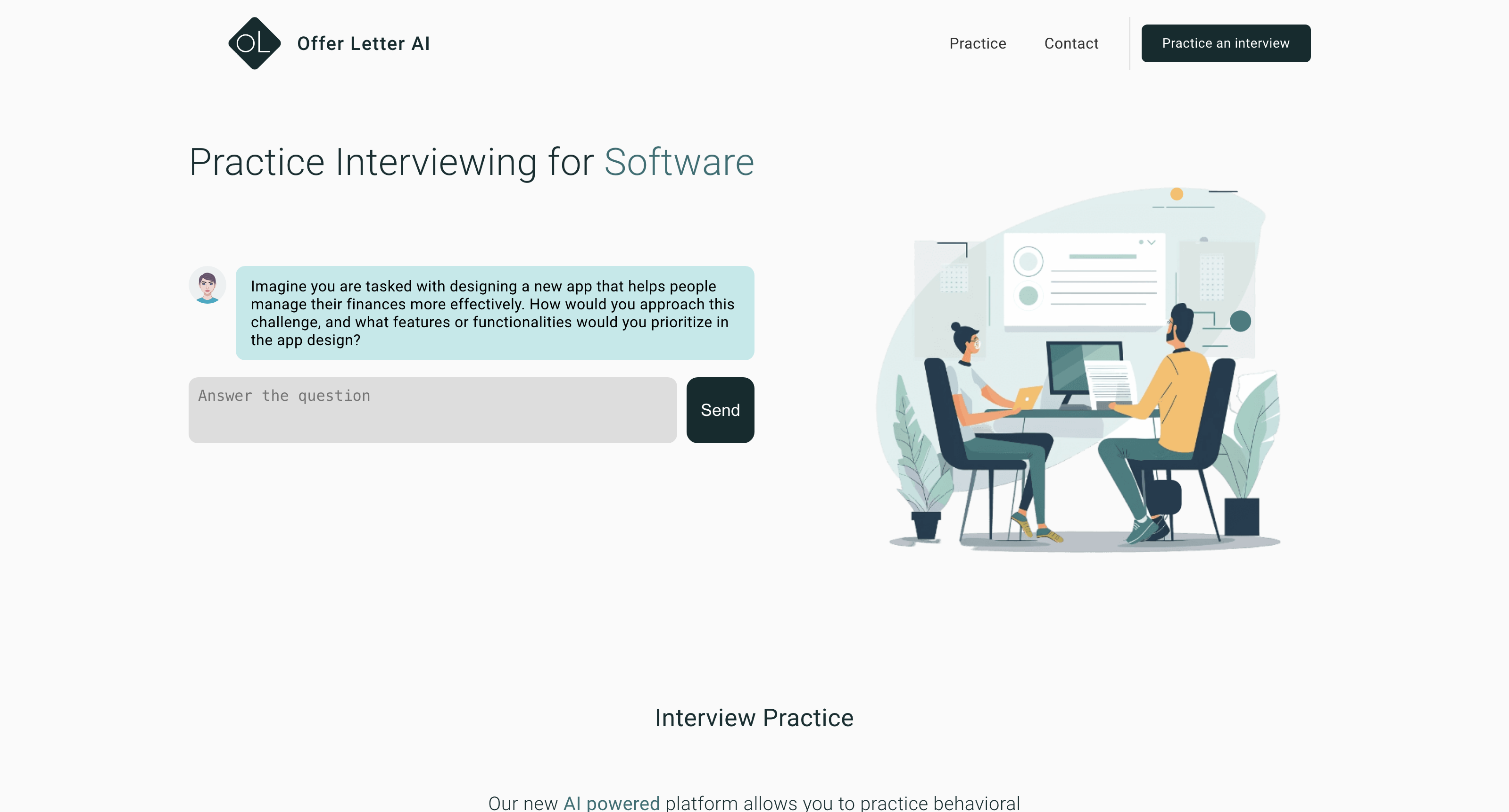 offer letter | AI Interview Practice icon