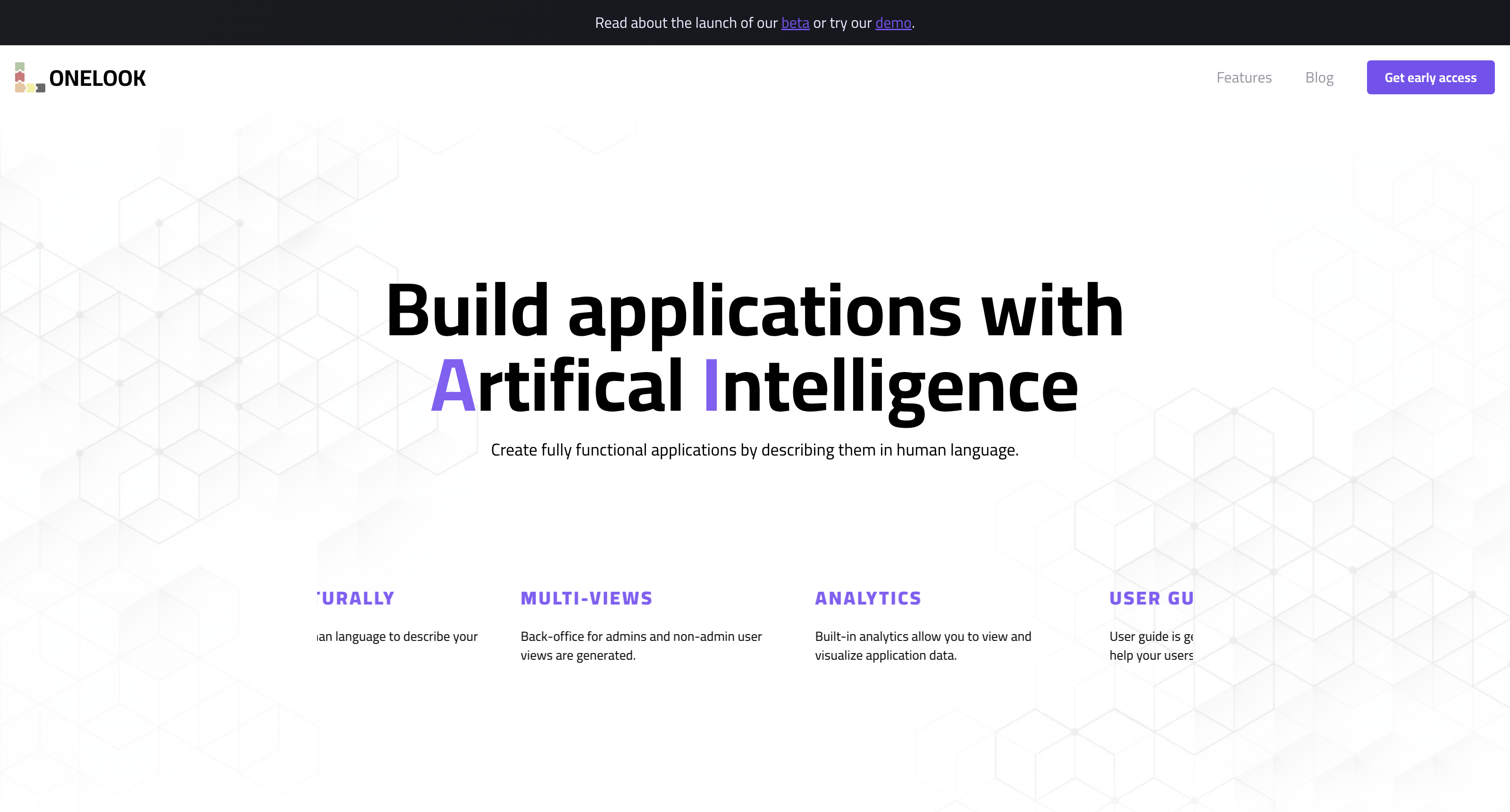 Onelook | Build apps with AI icon