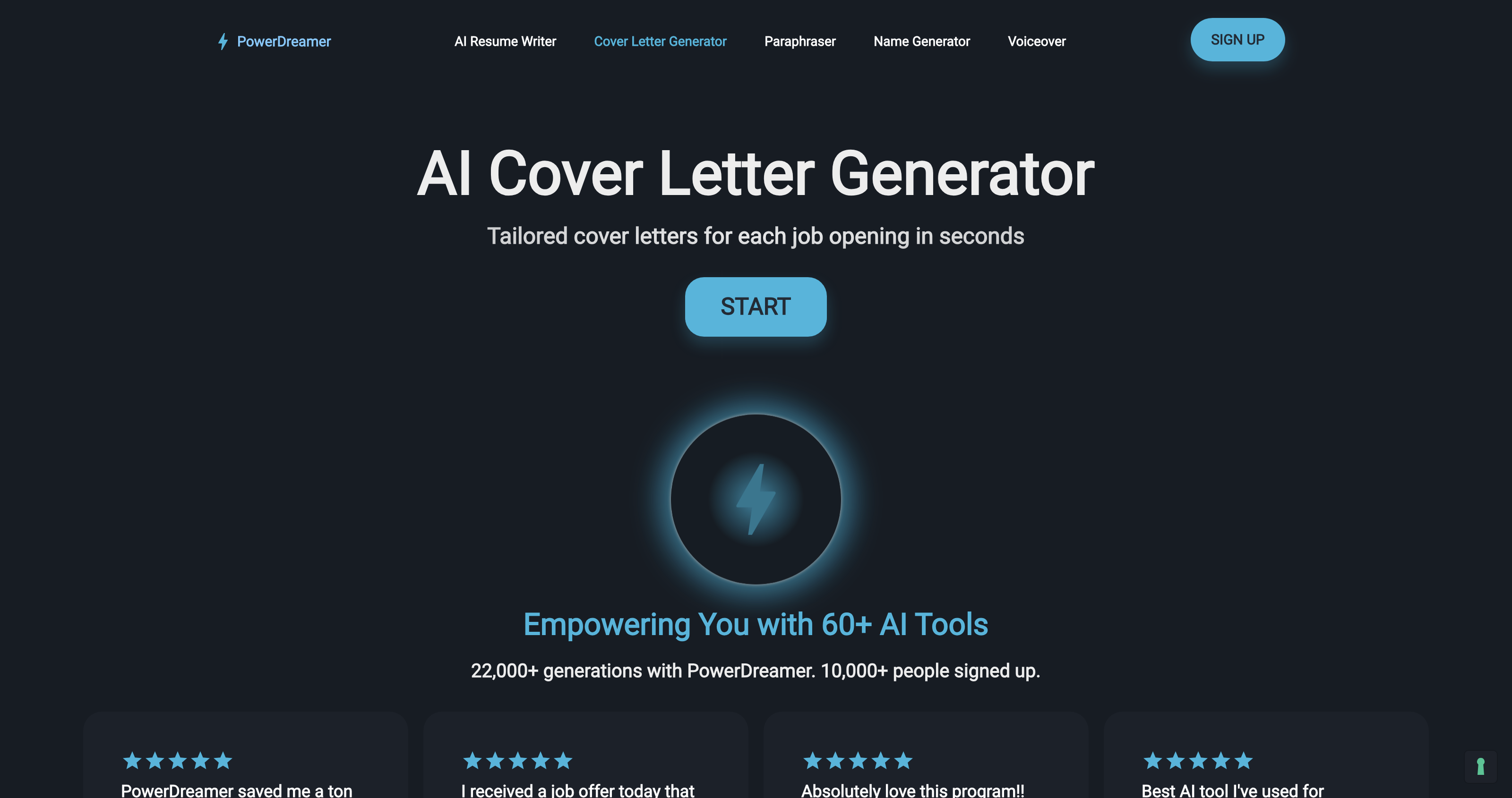 AI Cover Letter Generator | Better than writing service