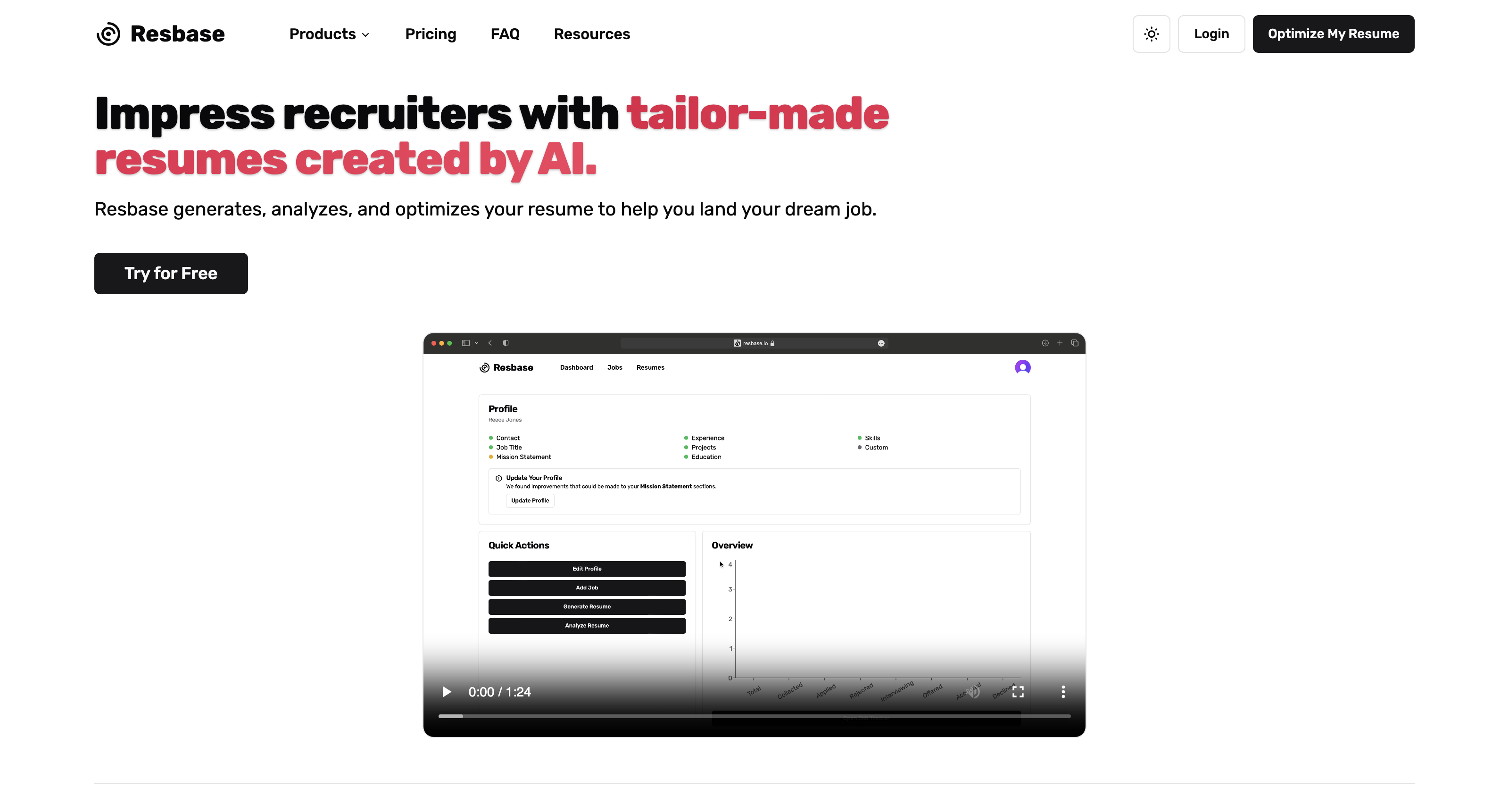 Resbase - AI Resume Builder and Optimizer
