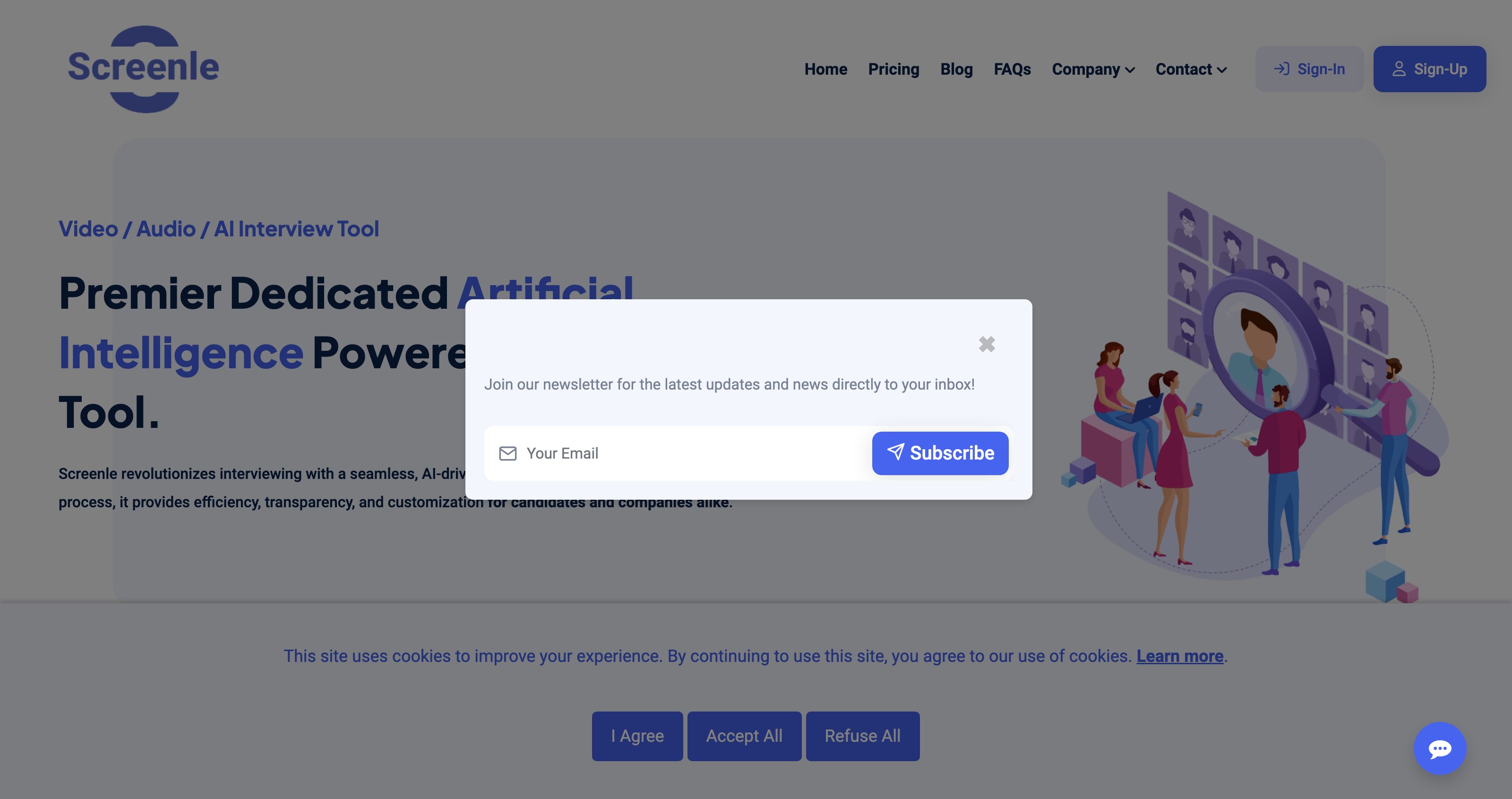 Screenle - AI Powered Job Interviewing Tool | Home - Start Your Journey with Screenle