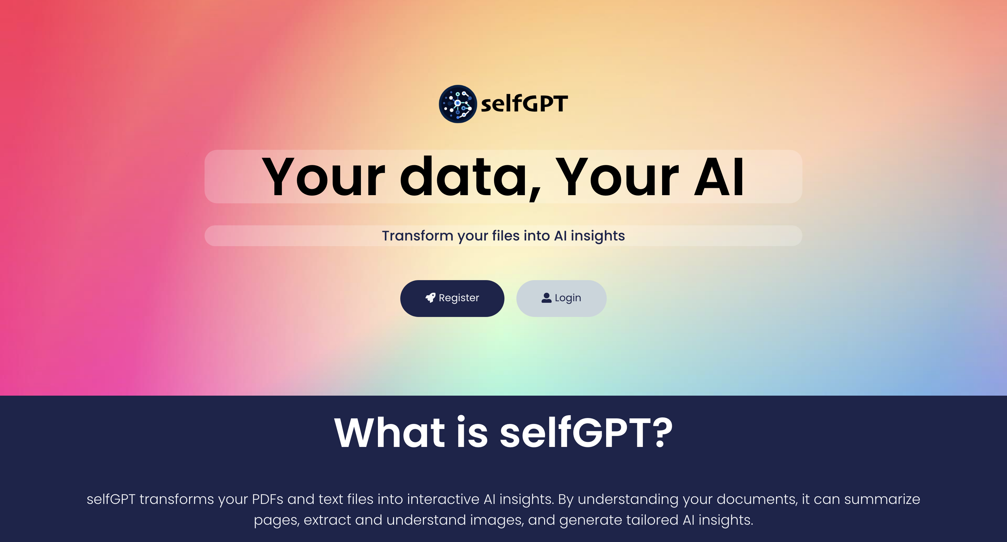 selfGPT: Your data, Your AI – AI assistant with your data icon