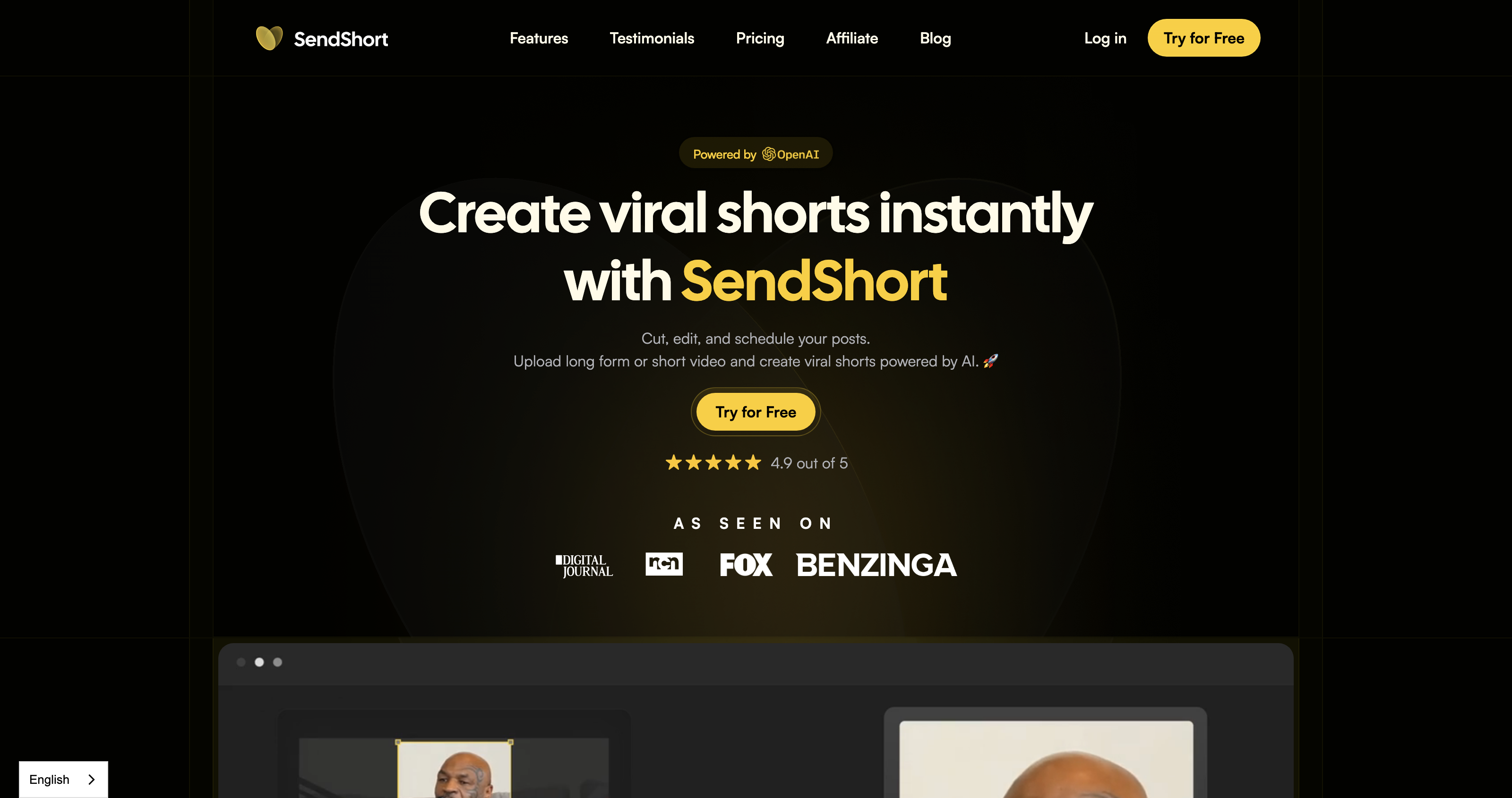 SendShort - Create Viral Shorts Instantly with SendShort