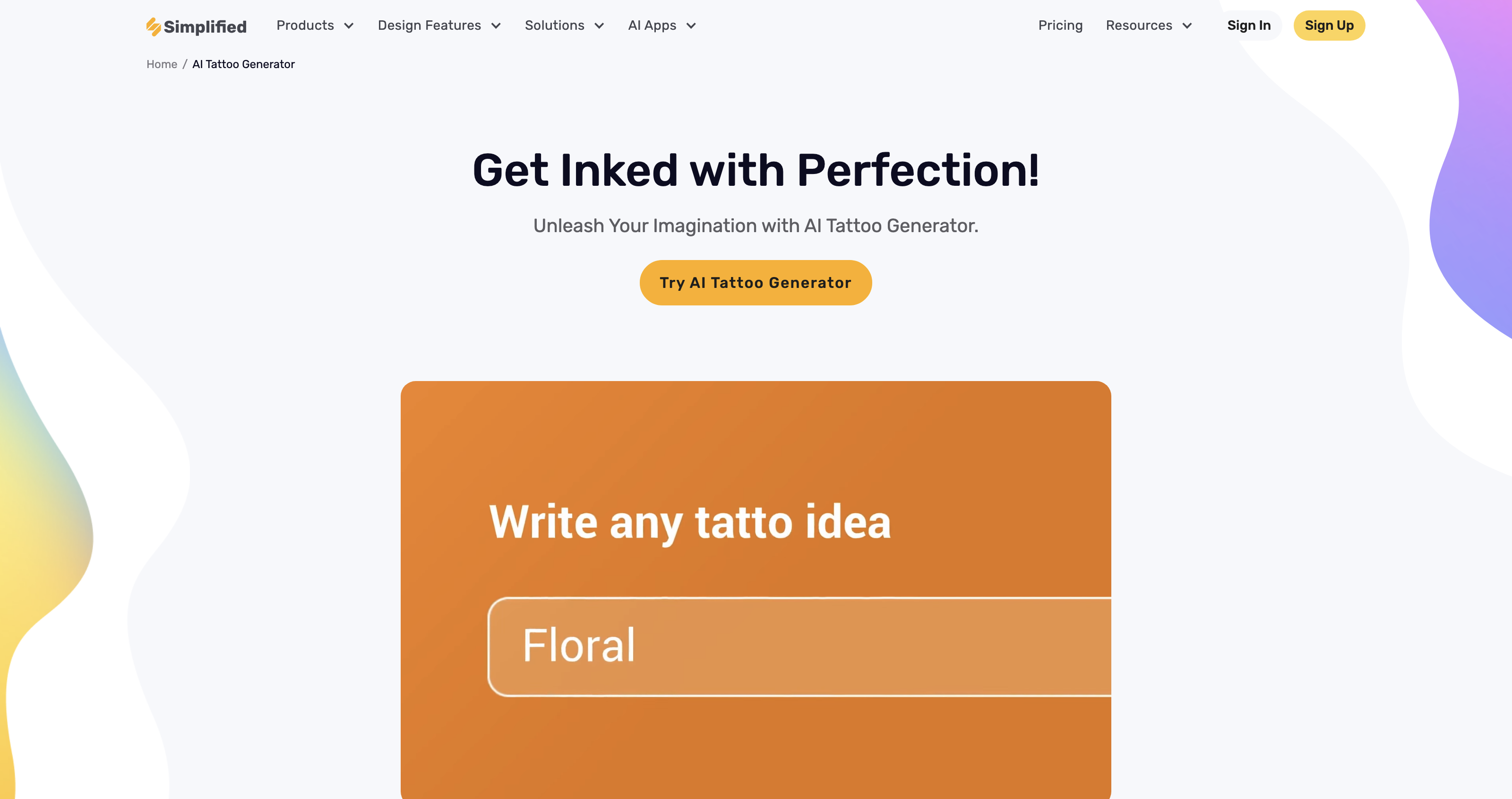 Simplified Tattoo Generator