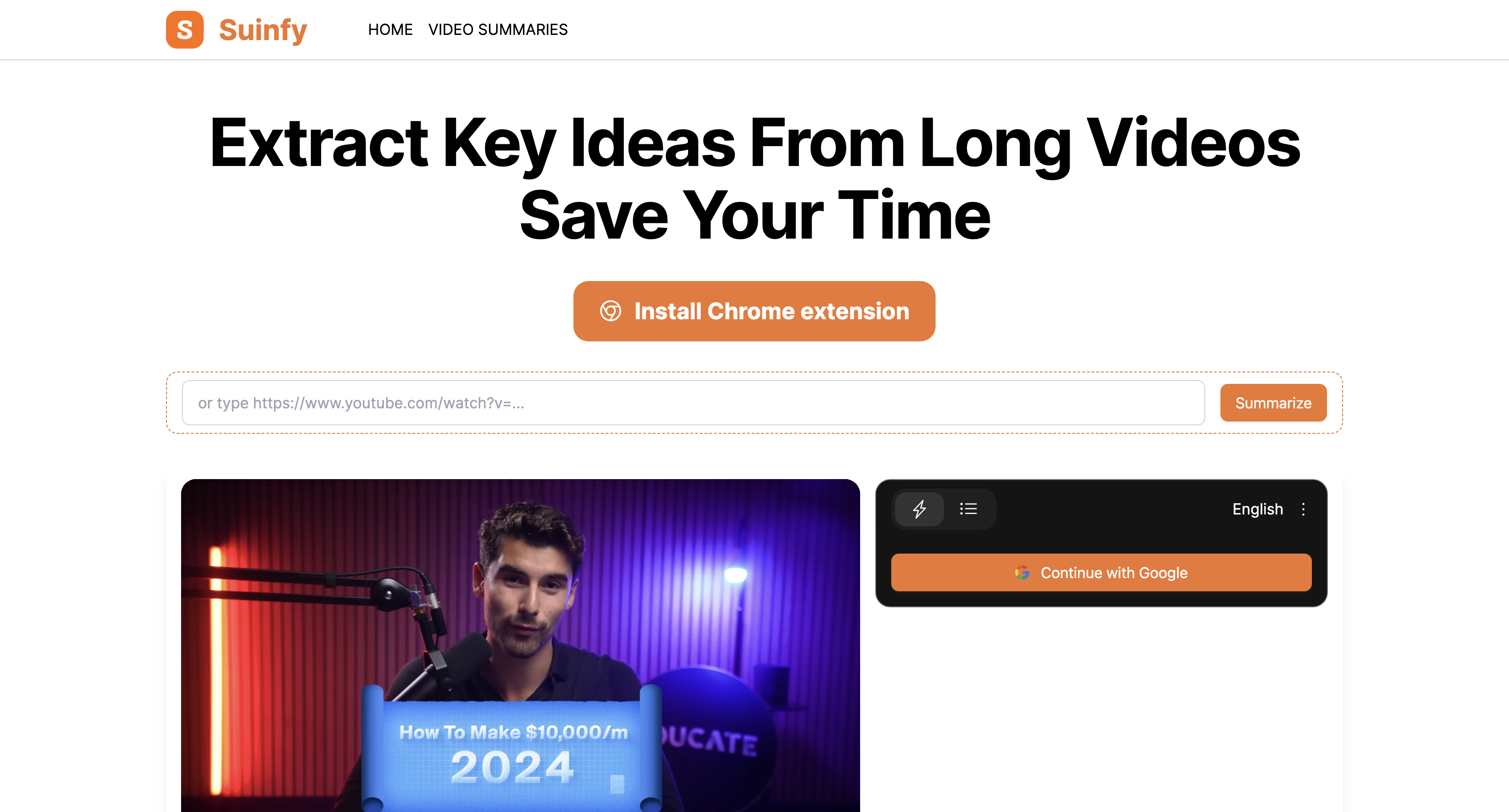 Suinfy: AI-powered YouTube video summarizer icon