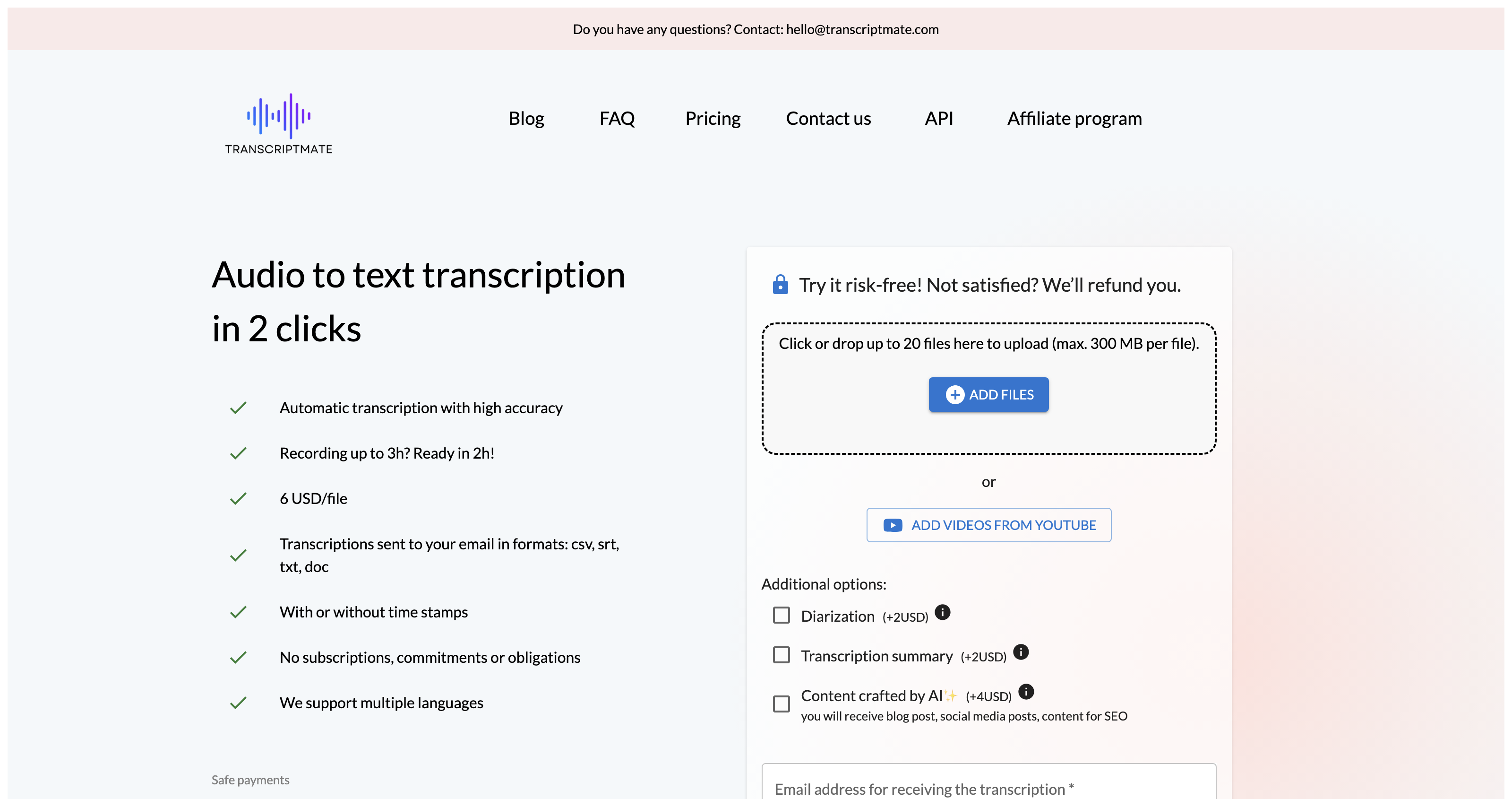 Transcriptmate - Audio to text transcription in 2 clicks icon