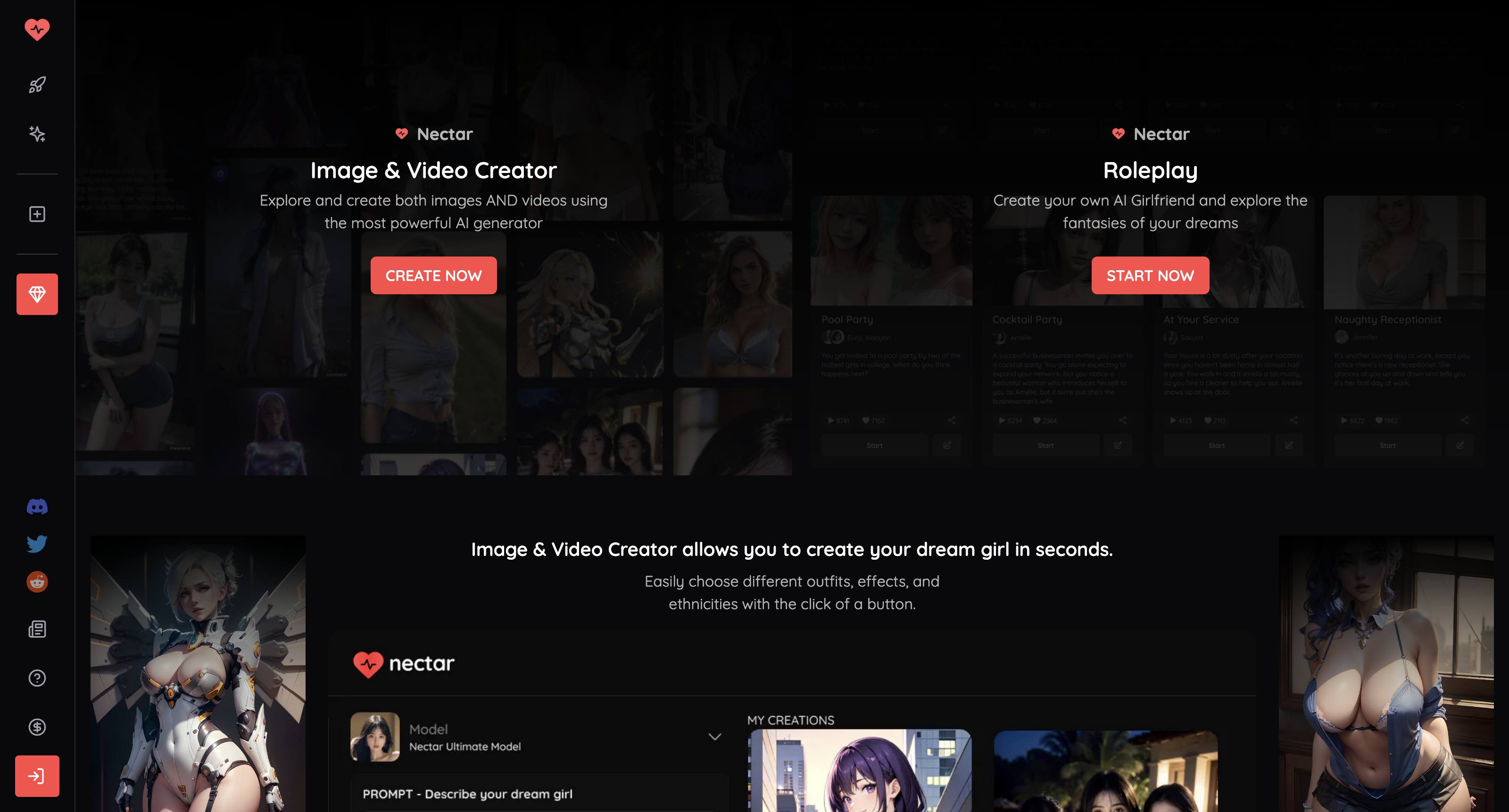 TryNectar’s AI Girlfriend - Create your Perfect Virtual Companion - Your dream AI girlfriend is a few clicks away icon